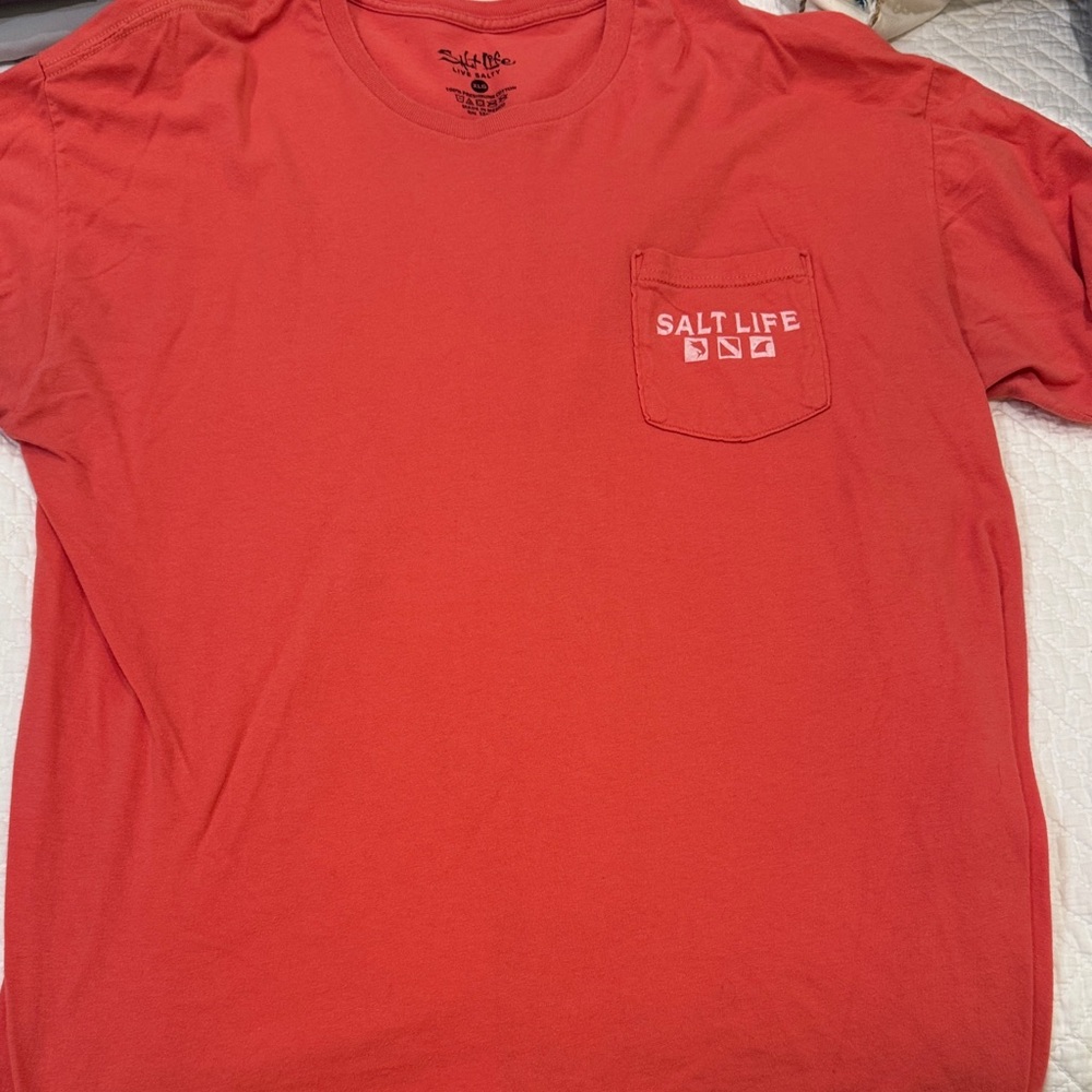 Salt Life Men's Vibrant Red Pocket Tee